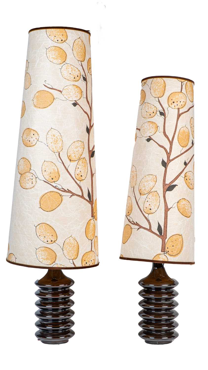 Lot 533 - A pair of mid-century German ceramic table lamps