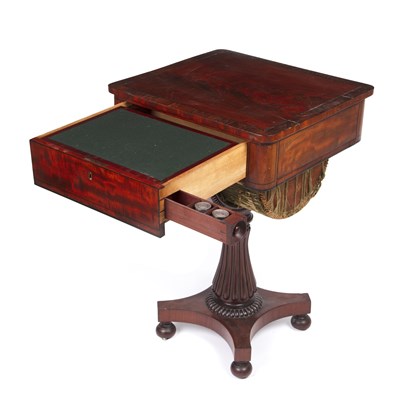 Lot 186 - A William IV mahogany work table 53cm wide...