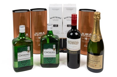 Lot 1418 - A collection of wine and whiskey