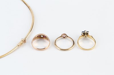 Lot 86 - An opal and diamond collar necklace, centred...