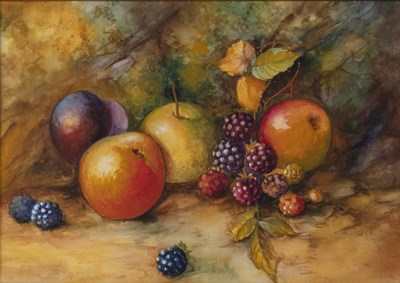 Lot 255 - H. Everett (20th century) Still life of fruit...