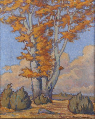 Lot 257 - John Öhvall (1883-1957) Autumnal landscape...