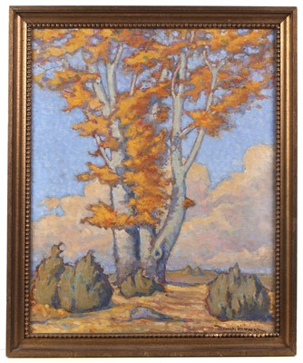 Lot 257 - John Öhvall (1883-1957) Autumnal landscape...