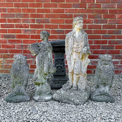 Lot 1461 - A group of garden ornaments