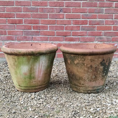 Lot 1541 - A pair of good sized terracotta pots