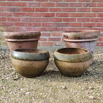 Lot 1496 - Two pairs of terracotta pots