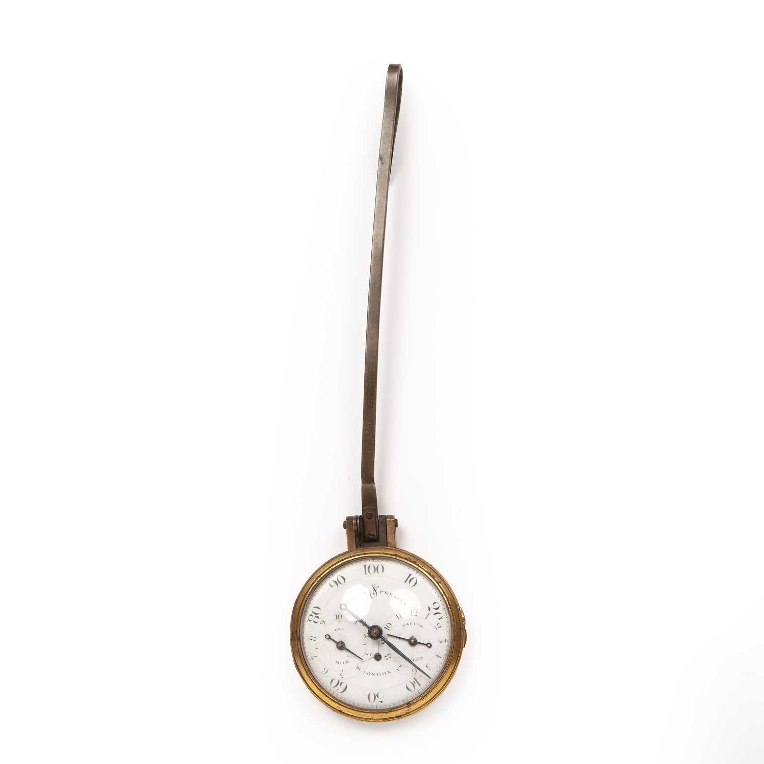 Lot 88 - A George III gilt brass pedometer by Spencer &...