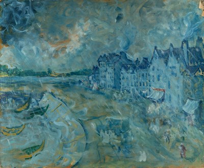 Lot 249 - Villiers David (1906-1985) A Town on the Sea...