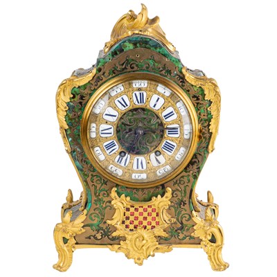Lot 1047 - A Louis XV-style mantel clock