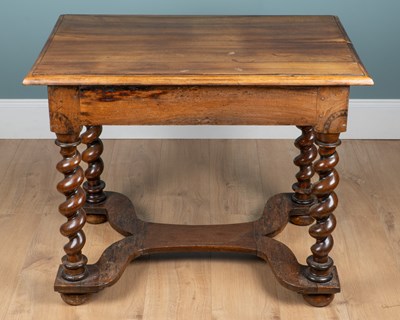 Lot 1142 - An 18th century and later walnut side table