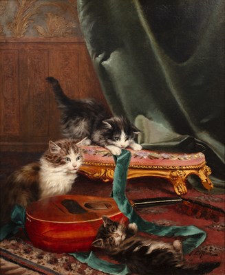 Lot Jules Gustav Leroy (1856-1921) Three tabby...