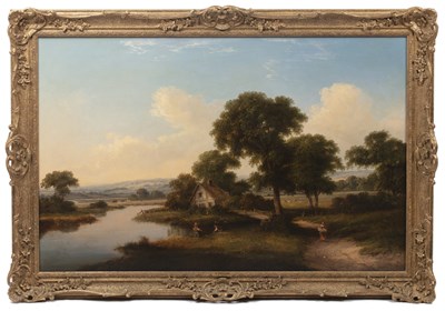 Lot 313 - W. Williams (fl. 1846-1876) River landscape...