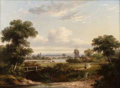 Lot 322 - W. Williams (fl.1846-1876) Landscape with...