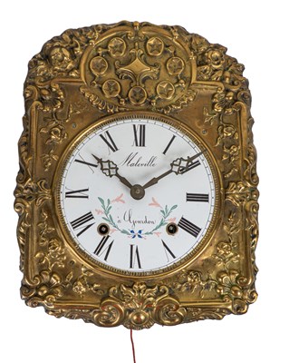 Lot 64 - A 19th century French Comptoise wall clock