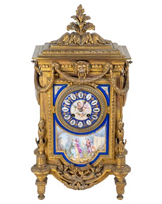 Lot 195 - A late 19th century French mantel clock