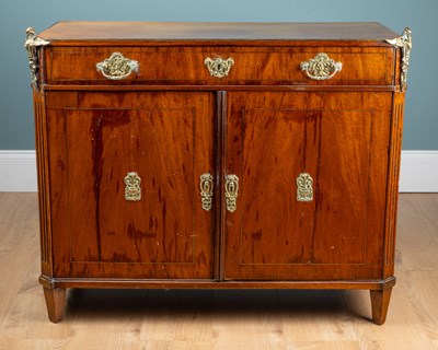 Lot 315 - A Continental mahogany side cabinet