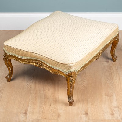 Lot 23 - A 19th century gilt-framed stool