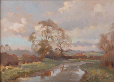 Lot 281 - Sally Gaywood (b.1961) A country lane near...