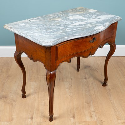 Lot 375 - A continental marble topped side table