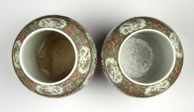Lot 70 - Pair of Canton famille rose floor vases and...