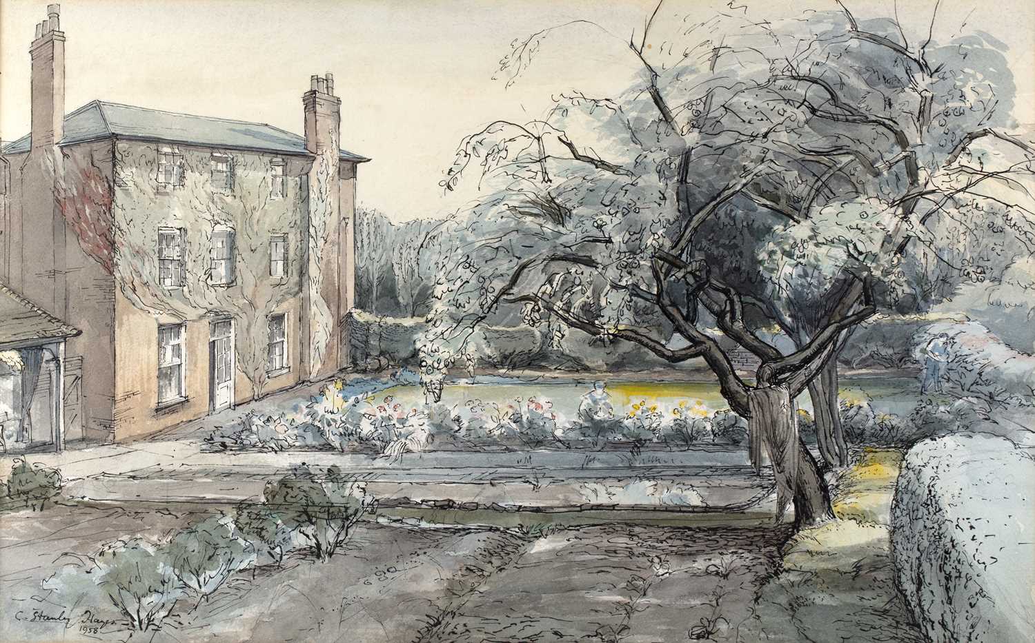 Lot 234 - C. Stanley-Hayes (20th century) A house with...
