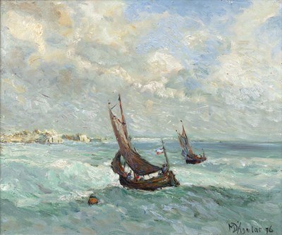 Lot 260 - Michael d'Aguilar (1924-2011) 'Choppy Seas -...