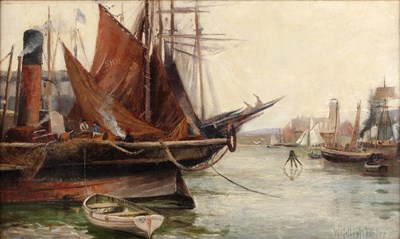 Lot 262 - William Gilbert Foster (1855-1906) The Harbour,...