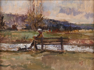 Lot 263 - Mary Jackson (b.1936) 'River Bank, Salisbury',...