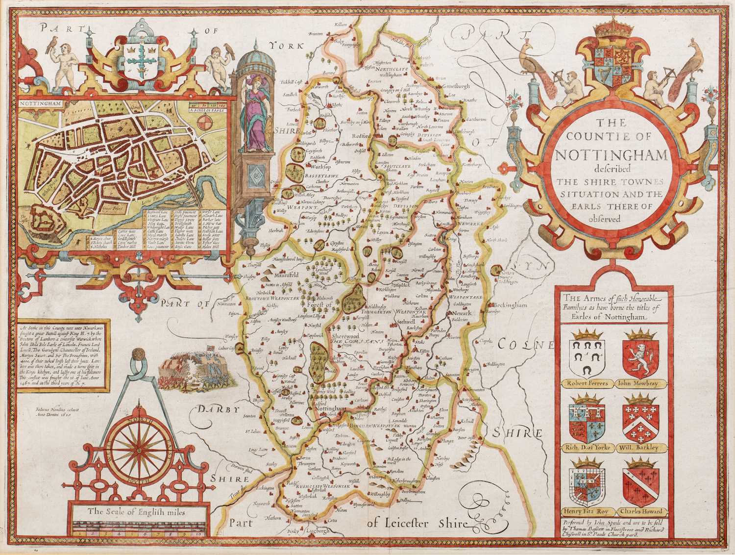 Lot 66 - John Speed 'The Countie of Nottingham...