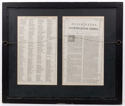 Lot 66 - John Speed 'The Countie of Nottingham...