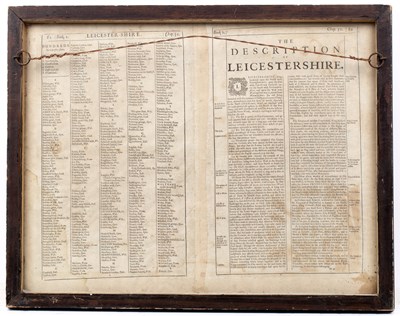 Lot 65 - John Speed 'Leicester, both Countye and Citie...