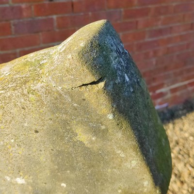 Lot 1560 - A cast composite abstract stone sculpture of a tree