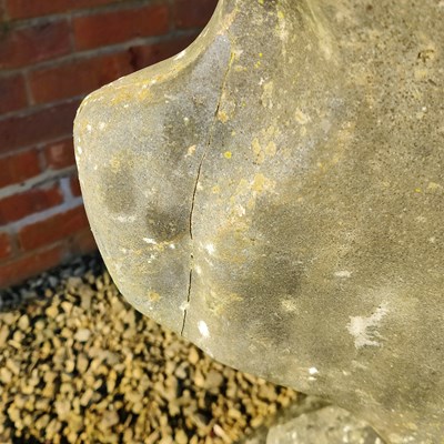 Lot 1560 - A cast composite abstract stone sculpture of a tree