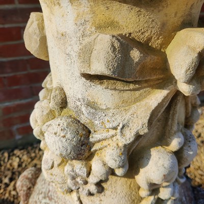 Lot 1457 - A lead sundial on a reconstituted stone base
