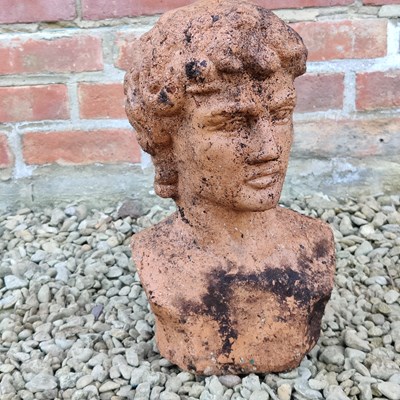 Lot 1460 - A small bust of David after Michelangelo