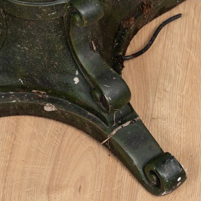 Lot 454 - A green cast resin lamp standard
