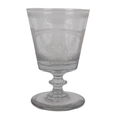 Lot 1375 - An early 19th century wine glass