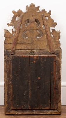 Lot 12 - Gilt wood wall mirror 17th Century and later,...