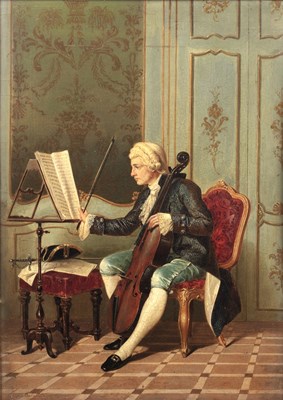 Lot 130 - Narcisco Malatesta (1835-1896) The cellist,...