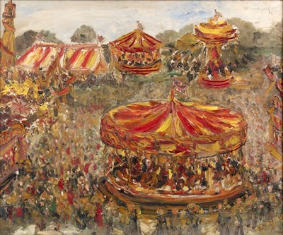 Lot 405 - Bryan Robey (20th century) 'The Carousel',...