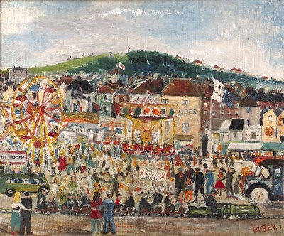 Lot 406 - Bryan Robey (20th century) Fairground,...