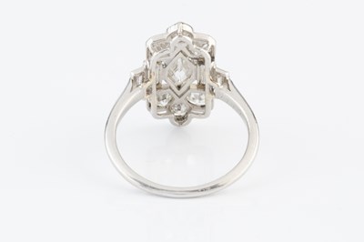 Lot 150 - An Art Deco diamond panel ring possibly by...