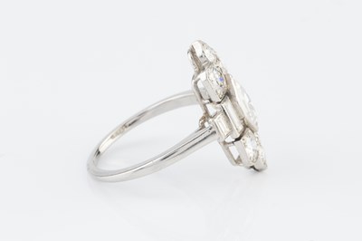 Lot 150 - An Art Deco diamond panel ring possibly by...