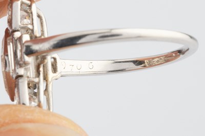Lot 150 - An Art Deco diamond panel ring possibly by...