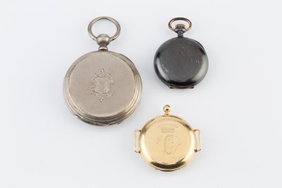 Lot 263 - Three antique watches, comprising a gold cased...