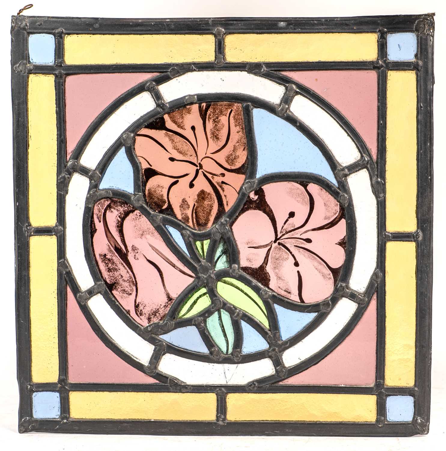 Lot 1216 - A decorative stained glass panel