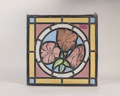 Lot 1216 - A decorative stained glass panel