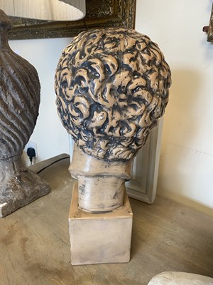 Lot 271 - A cast plaster bust of an athlete, after the antique