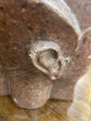 Lot 365 - A museum copy of a porphyry Ancient Egyptian bust of a Pharoah