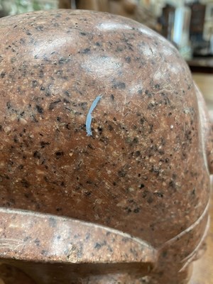 Lot 365 - A museum copy of a porphyry Ancient Egyptian bust of a Pharoah